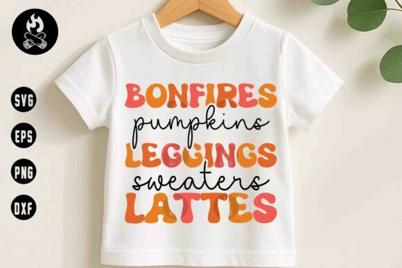 Bonfires Pumpkins Leggings Lattes SVG