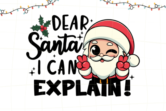 Funny Christmas Quote Cute Santa PNG