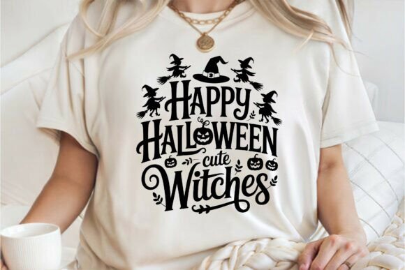 Happy Halloween Cute Witches Tee SVG PNG