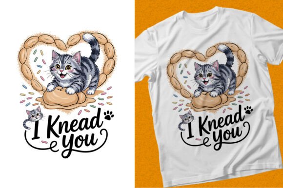 I Knead You Cat Vector T-shirt Design