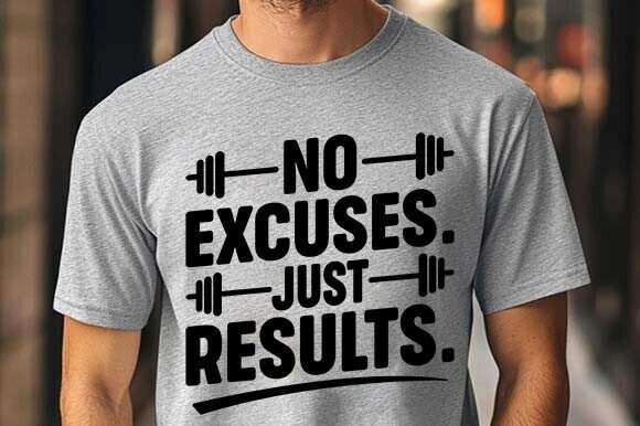 No Excuses Just Results SVG