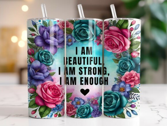 Positive Affirmation Quote Tumbler Wrap